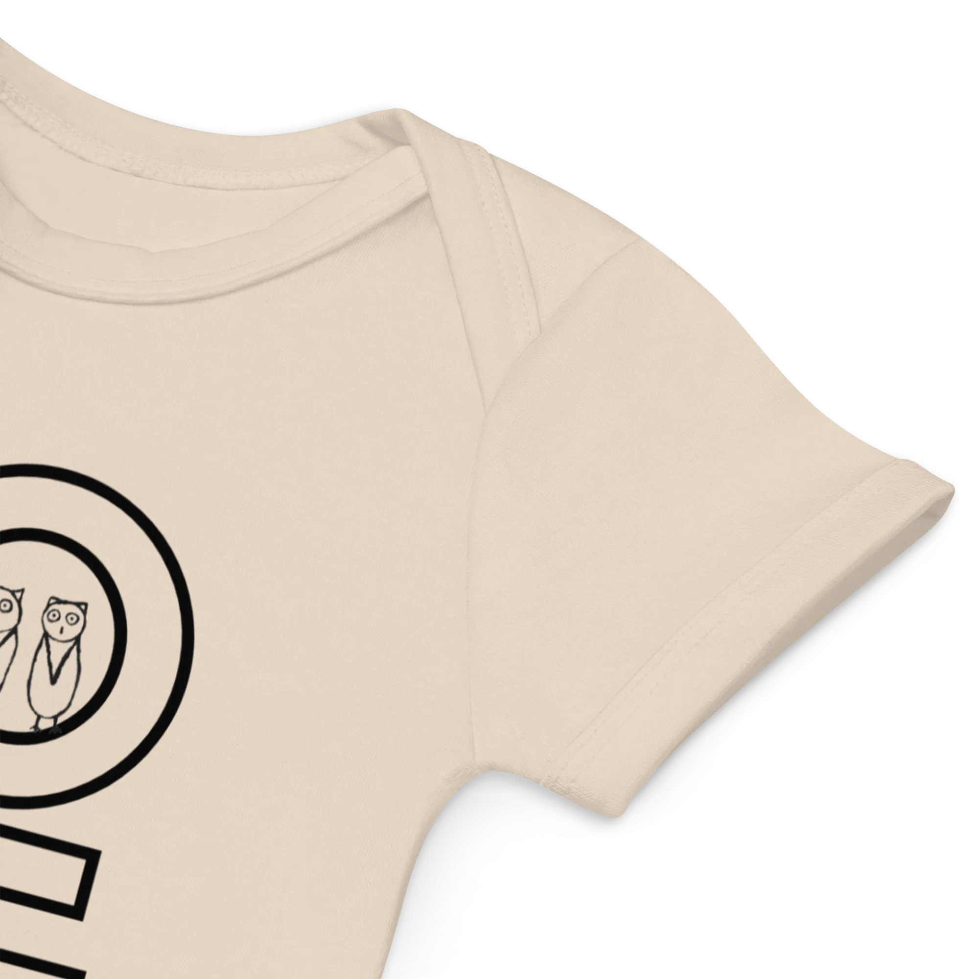 TwOOwls LOVE Organic cotton baby bodysuit