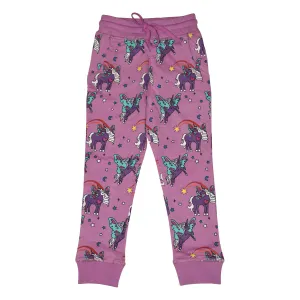 Unicorn Papillon Print Joggers in Orchid