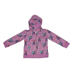 Unicorn Papillon Zip Hoodie in Orchid