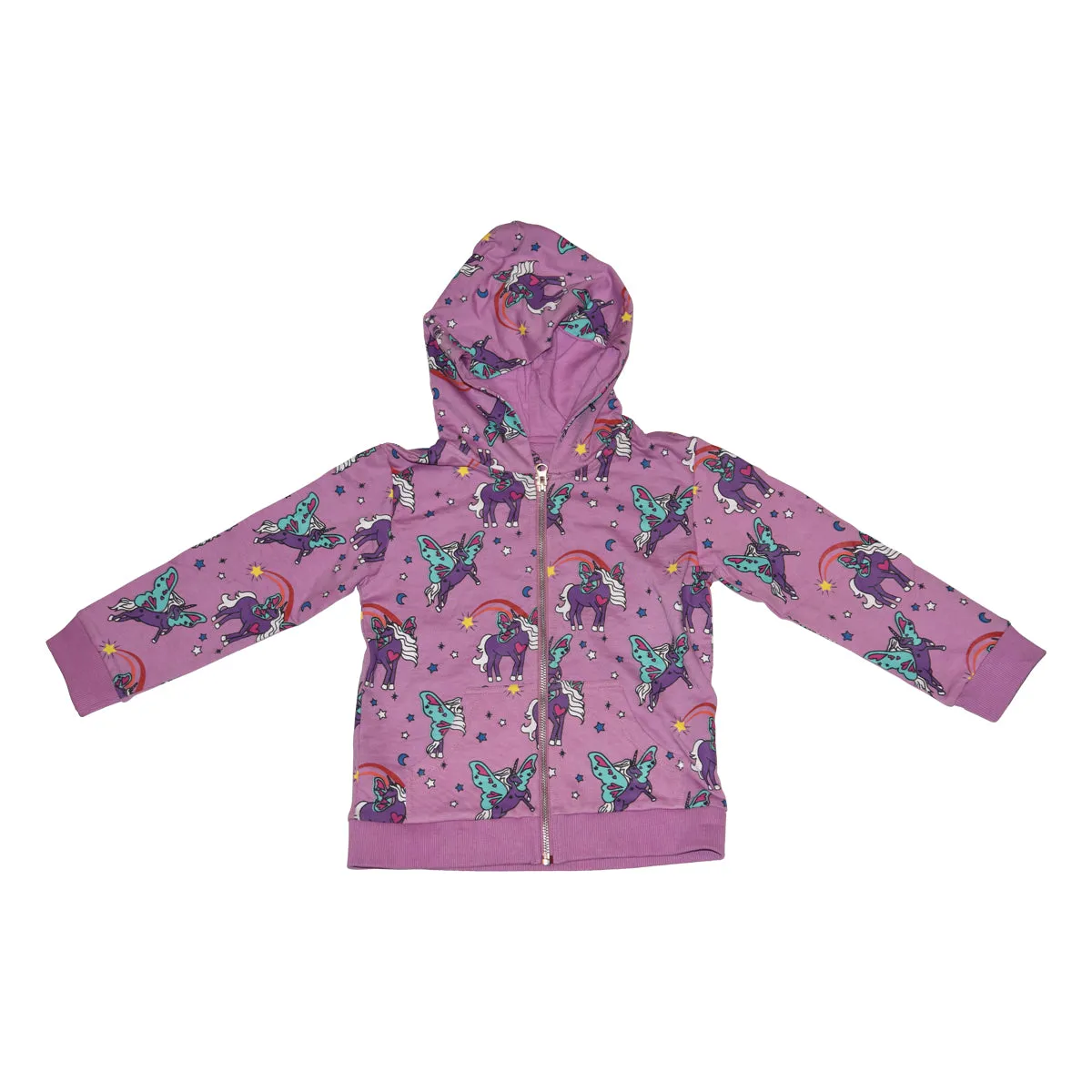 Unicorn Papillon Zip Hoodie in Orchid