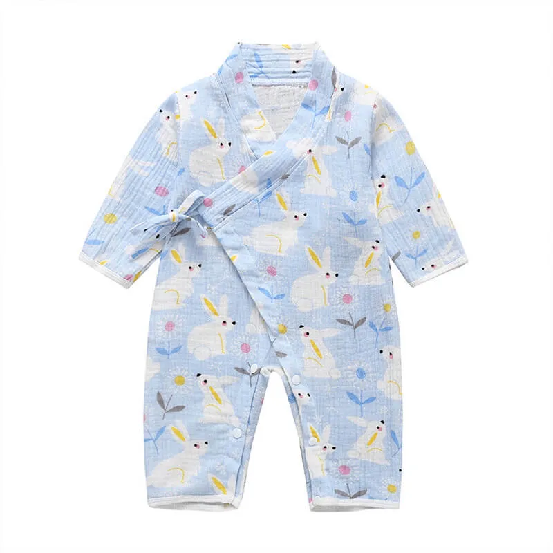 Unisex Printed  Kimono Rompers
