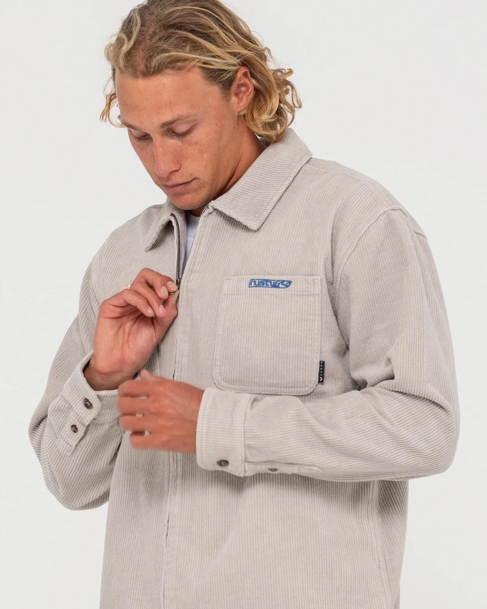 V8 Coup Cord Jacket - Oyster Grey