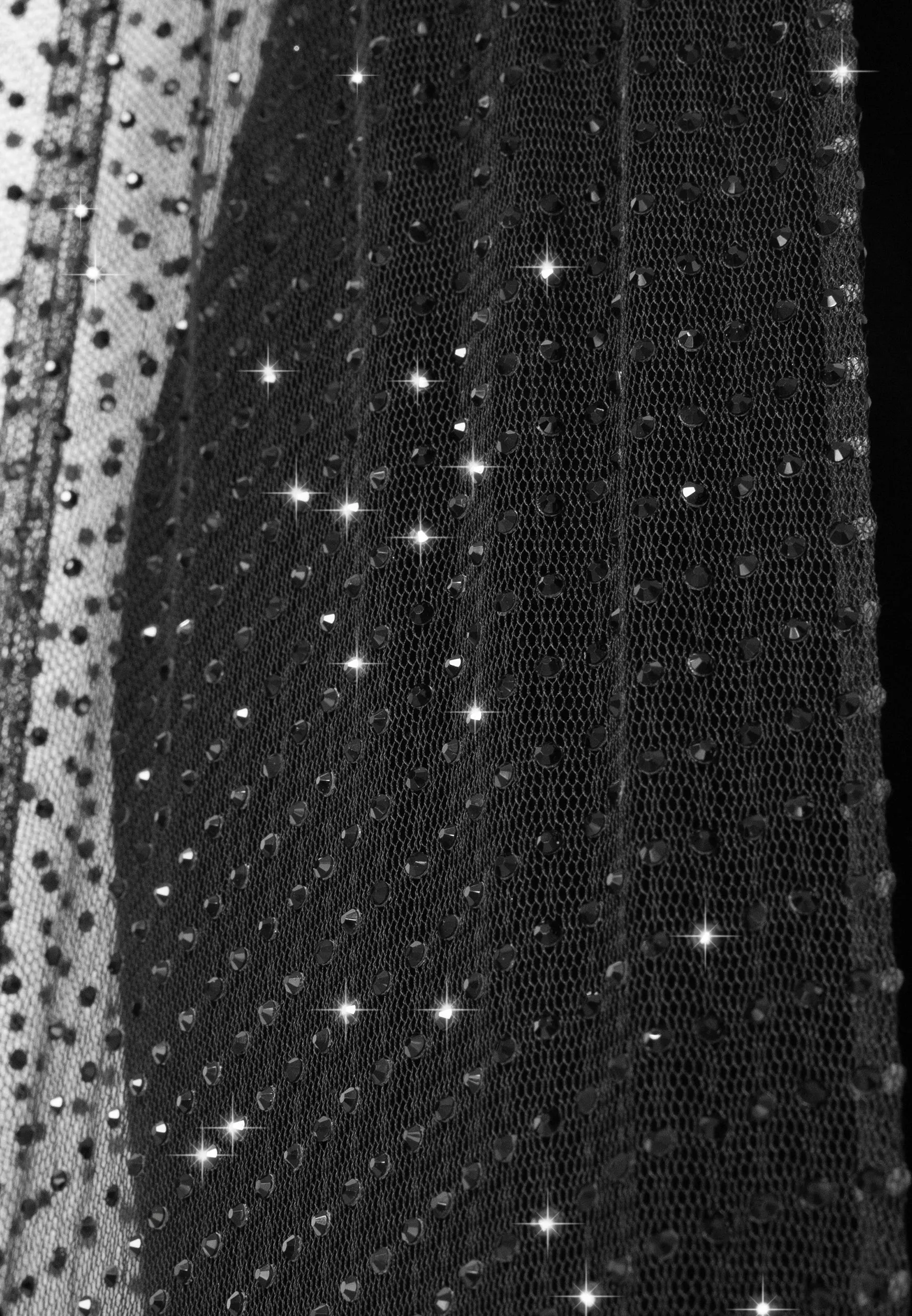Velvet dress and flowing cape with sparkling crystals     Maison D'Angel Ann
