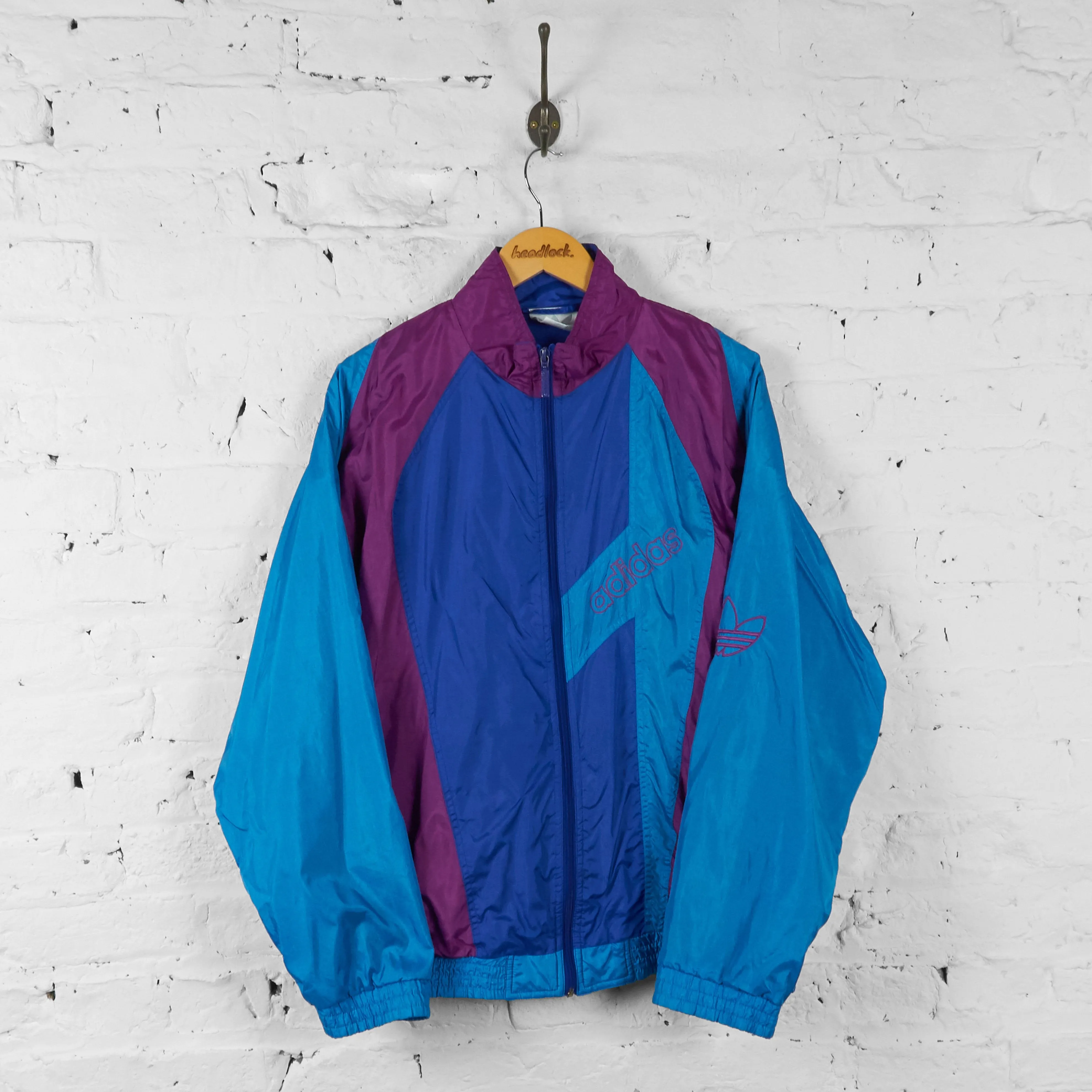 Vintage Adidas Tracksuit Tops - Blue/Purple - L