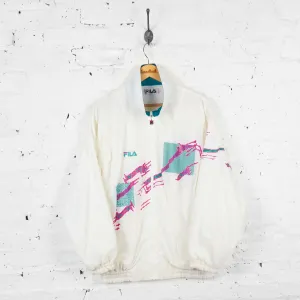 Vintage Fila Tracksuit Top - White - XL