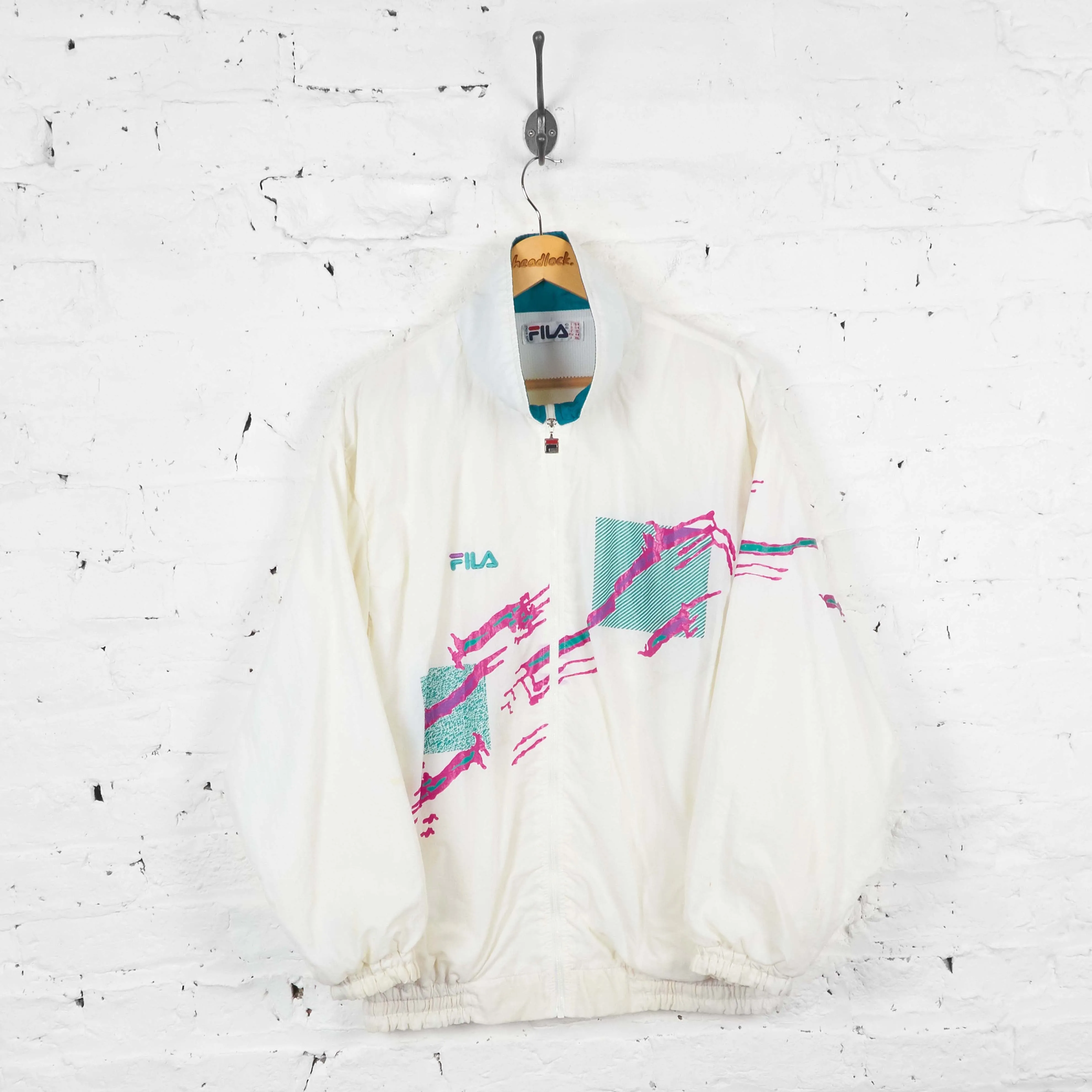 Vintage Fila Tracksuit Top - White - XL