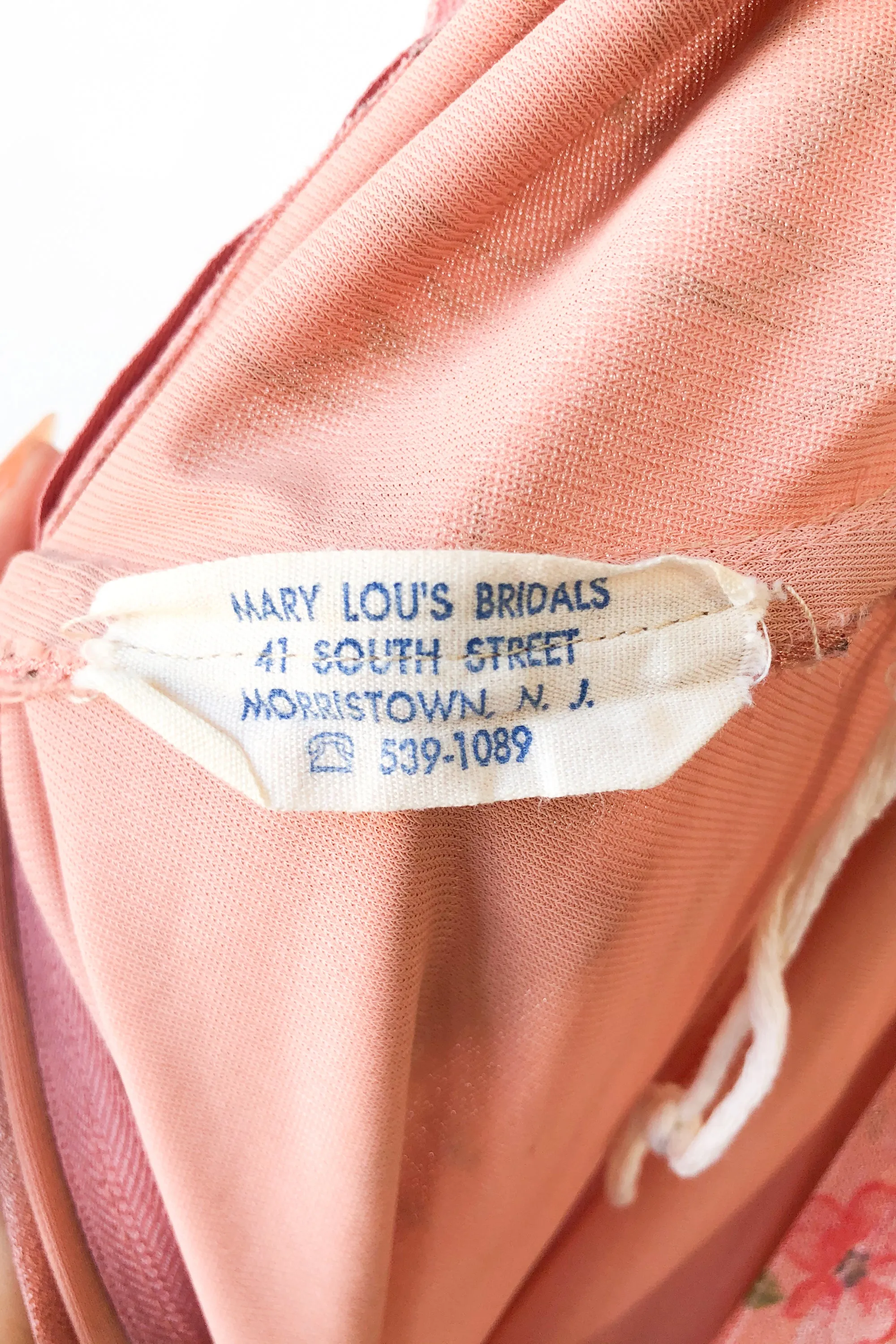 Vintage Mary Lou's Bridal Pleated Halter Dress