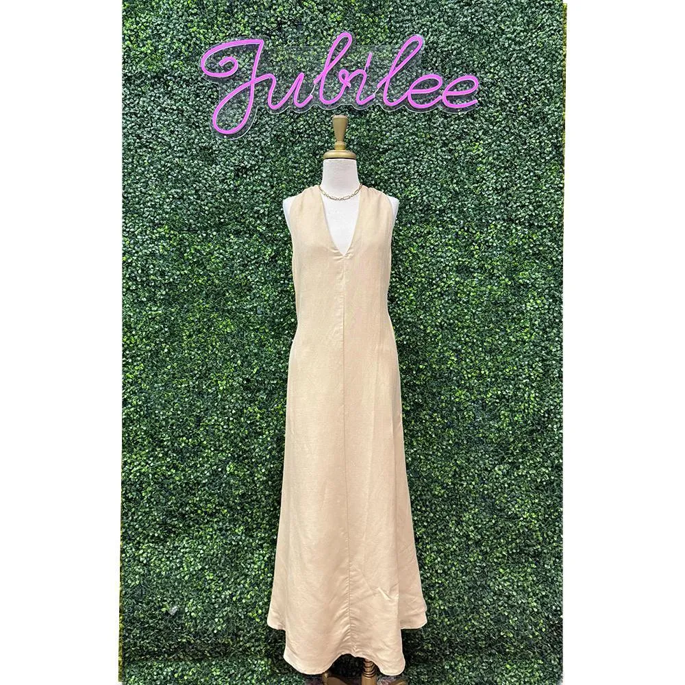 Vivian Khaki Maxi Dress