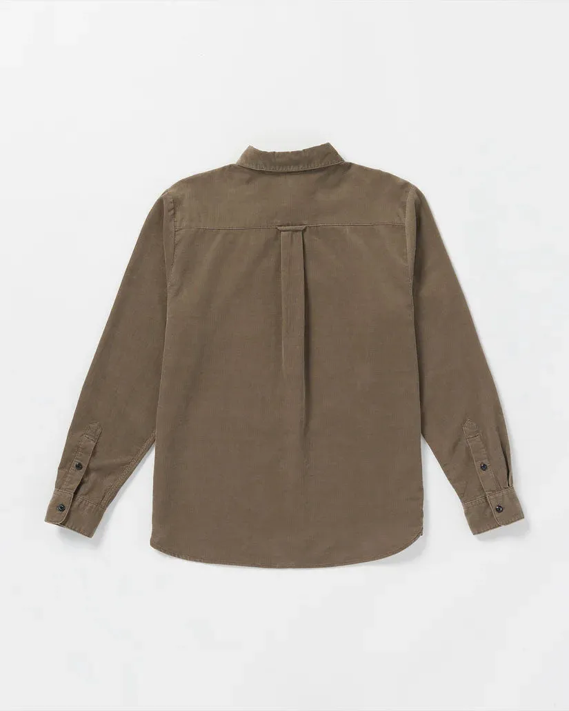 Volcom Zander Long Sleeve Corduroy Shirt - Teak