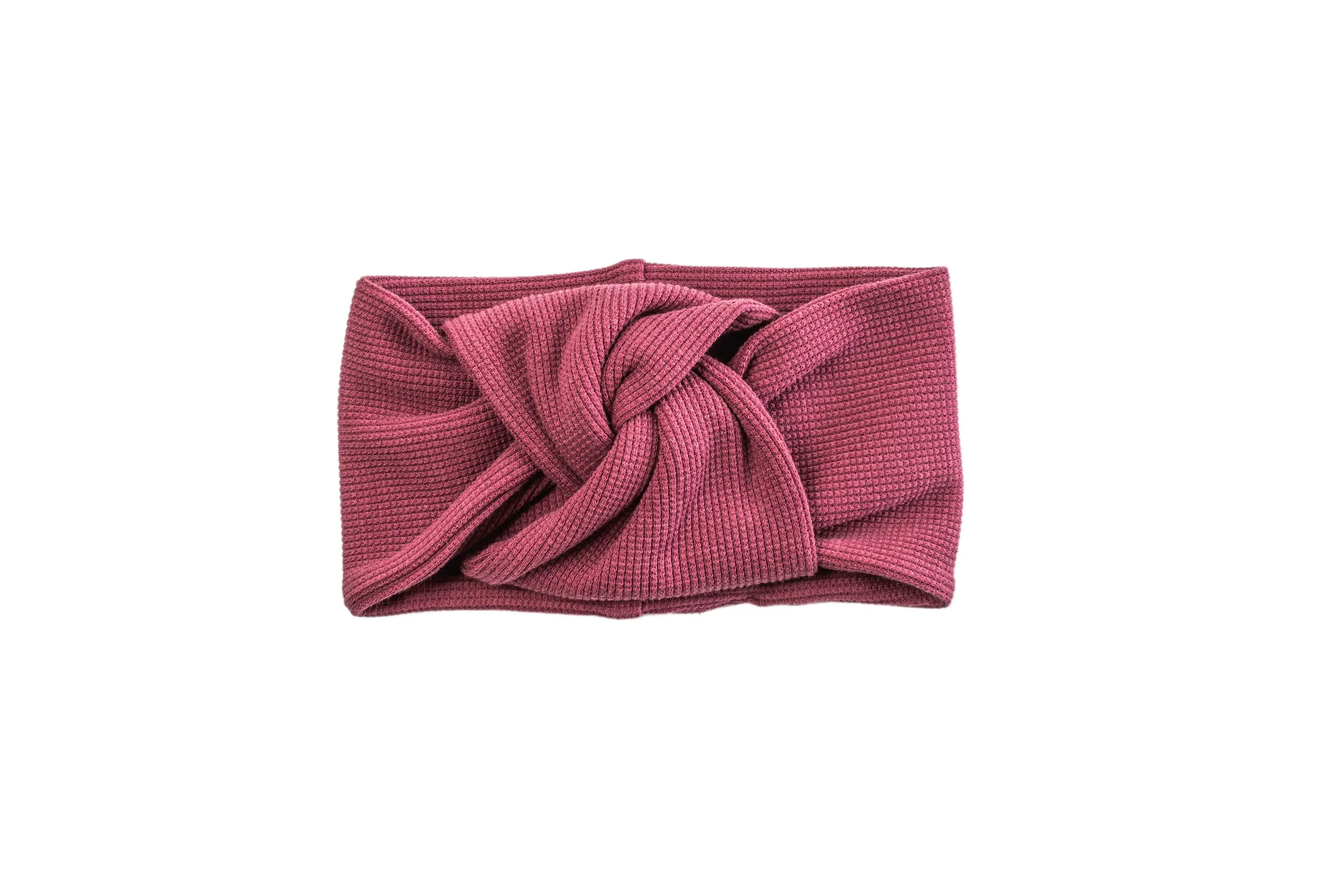 Waffle Knotted Headband - Sugar Plum
