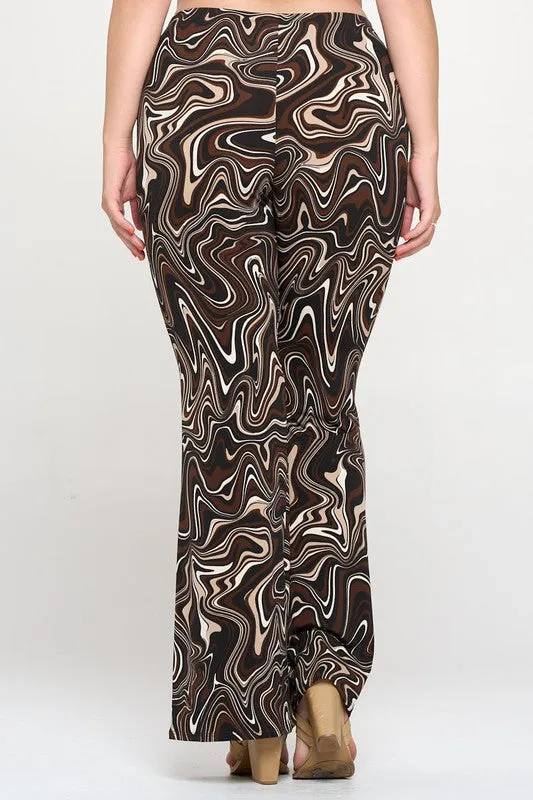 Wavy Print Pants