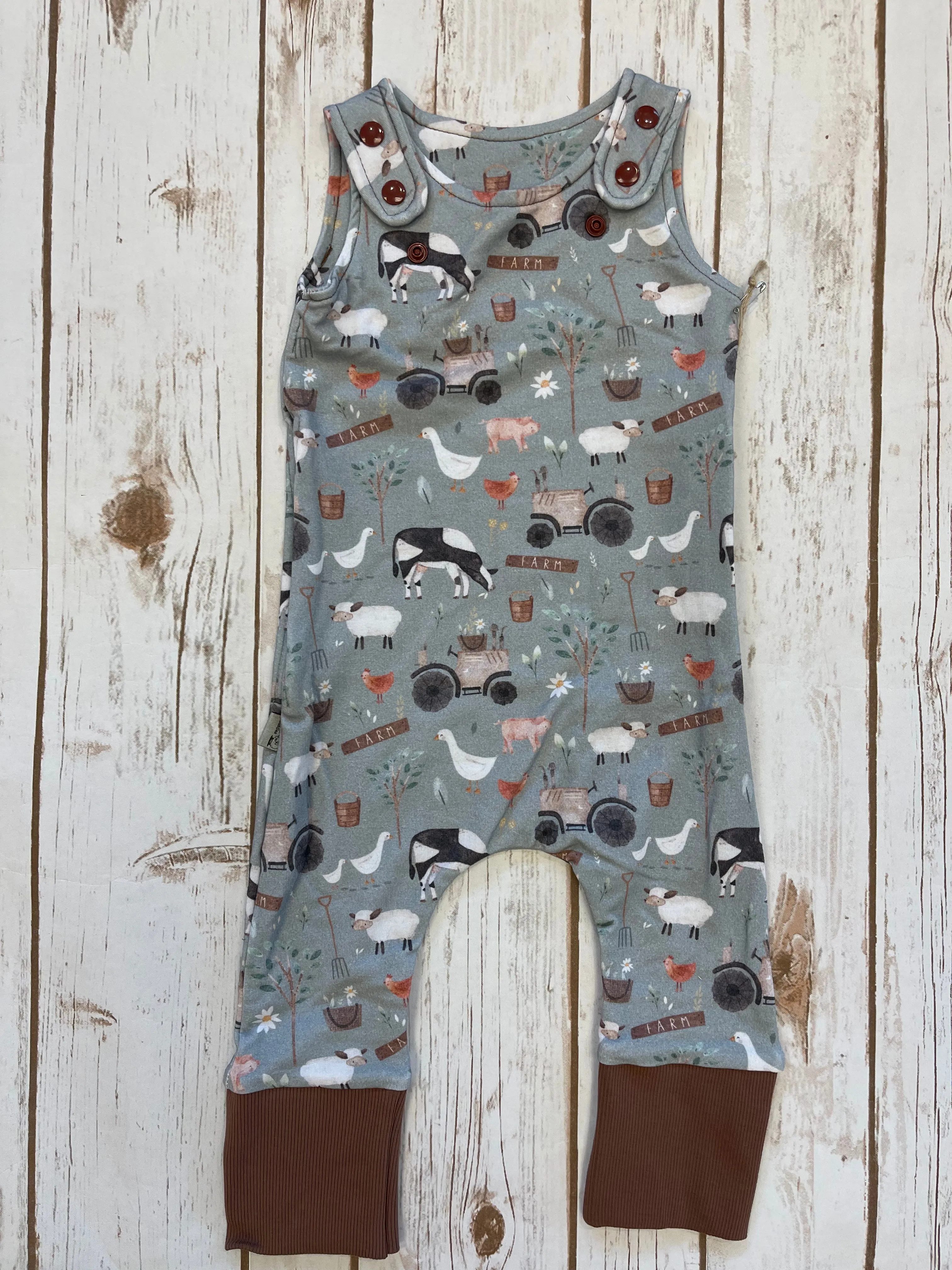 WCC - Grow With Me Romper - Farm
