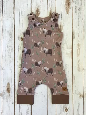 WCC - Grow With Me Romper (Shorts Style) - Pony Blush