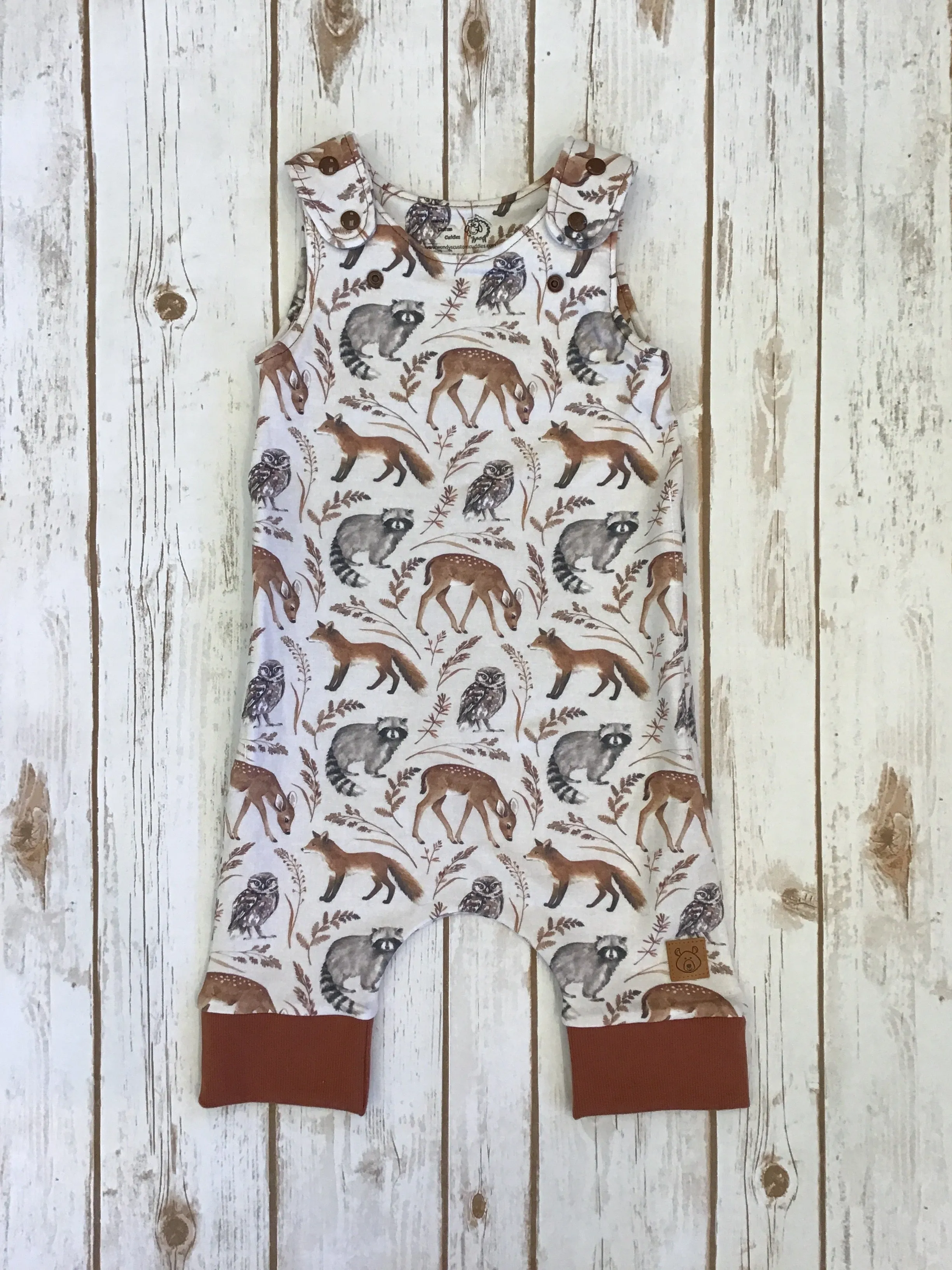 WCC - Grow With Me Romper (Shorts Style) - Woodland Fable