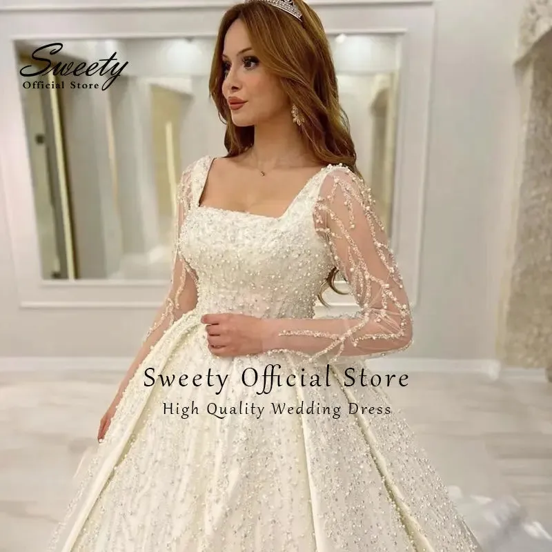 Wedding Guest Dresses: Wedding Dress Embroidered Lace Beading With Princess
