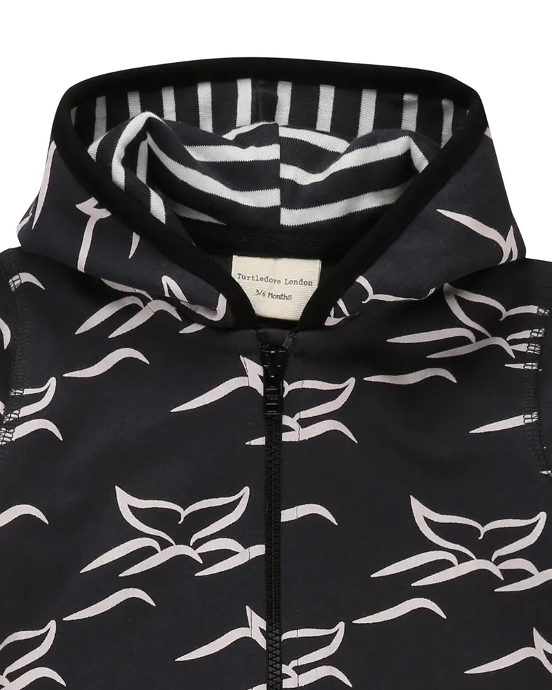 Whale Tails Hooded Romper