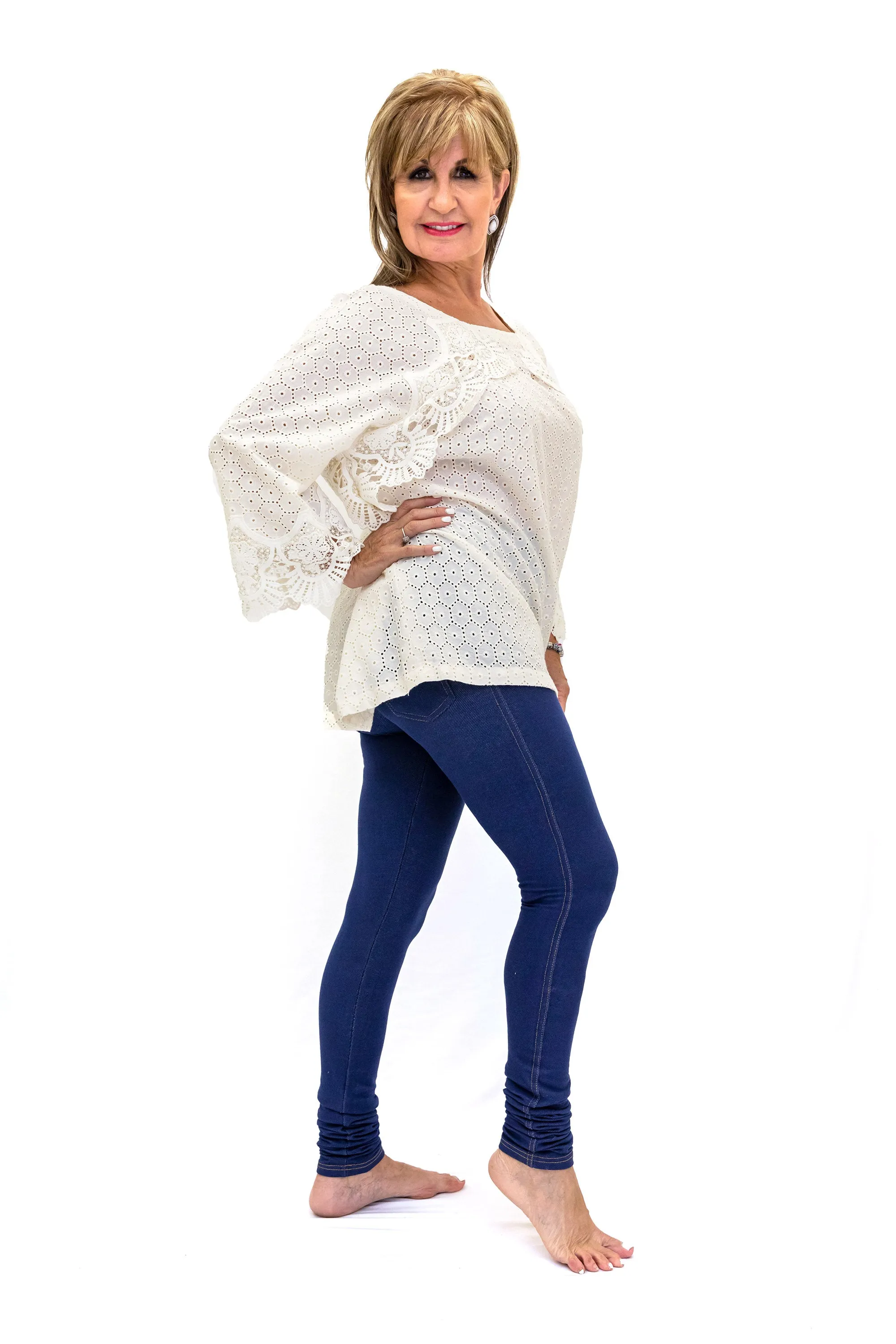 White Cotton Shirt - Lace Accents