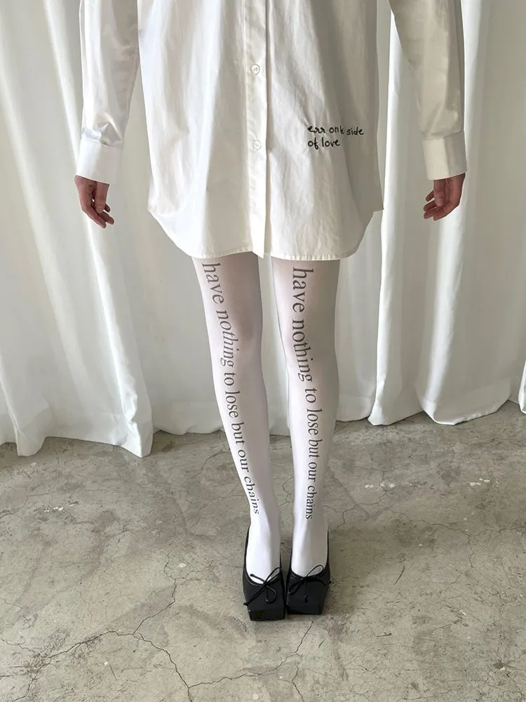 White Embroidered Hem Embroidered Shirt