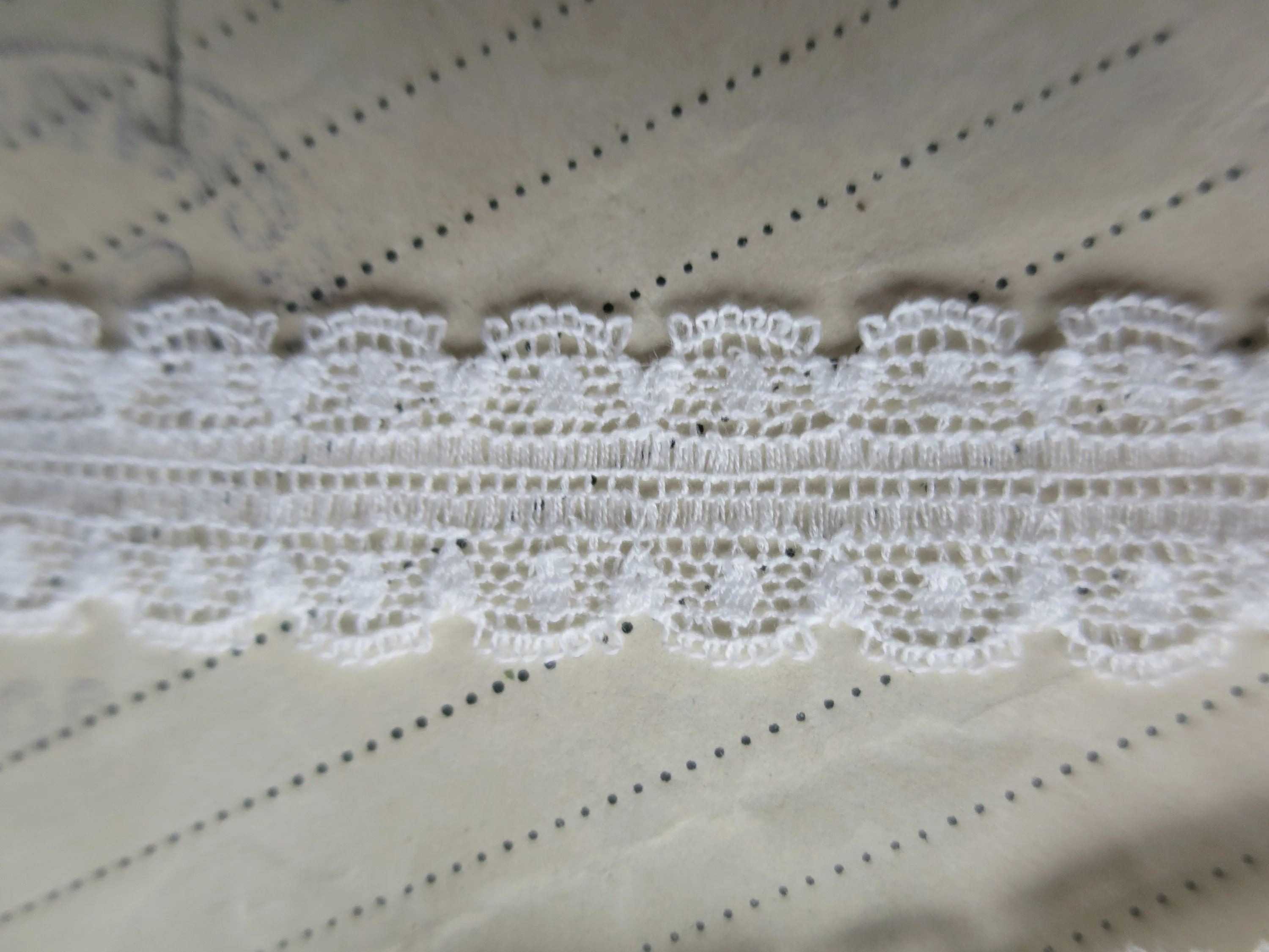 White English Nottingham Lace- Scallops Point Lace- Galloon- 1.7 cm