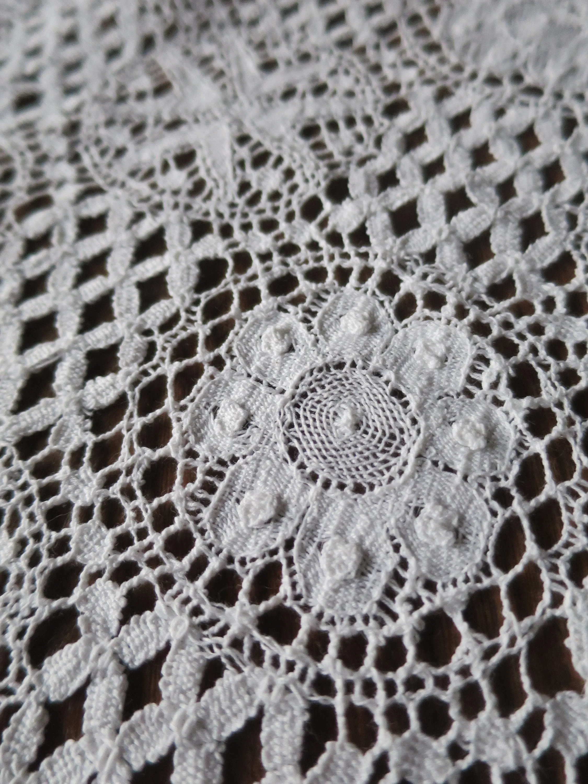 White English Nottingham Liturgical Ecclesiastical Lace Fabric- 140 cm Wide- Sold by the 1/2 Meter
