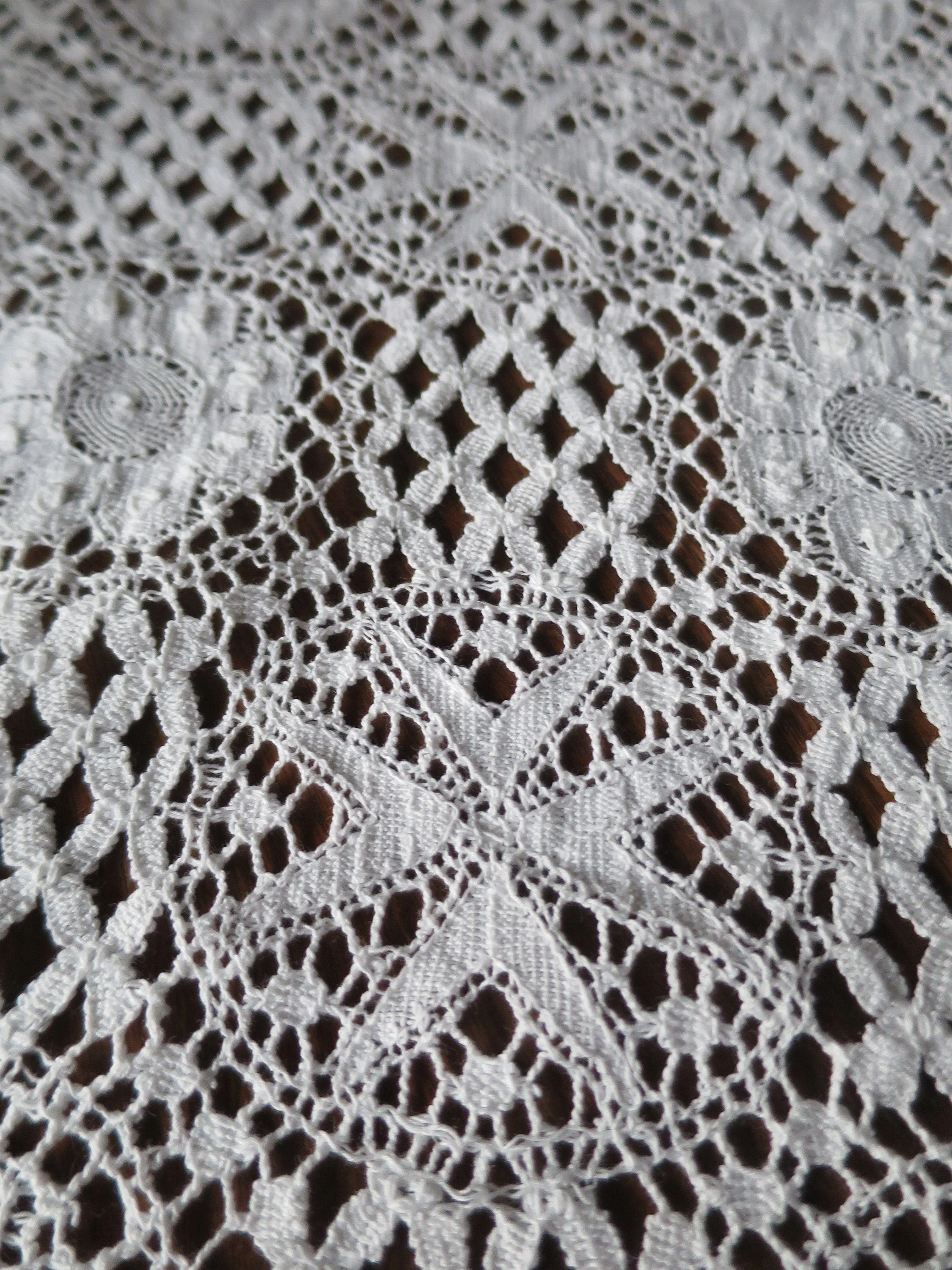 White English Nottingham Liturgical Ecclesiastical Lace Fabric- 140 cm Wide- Sold by the 1/2 Meter