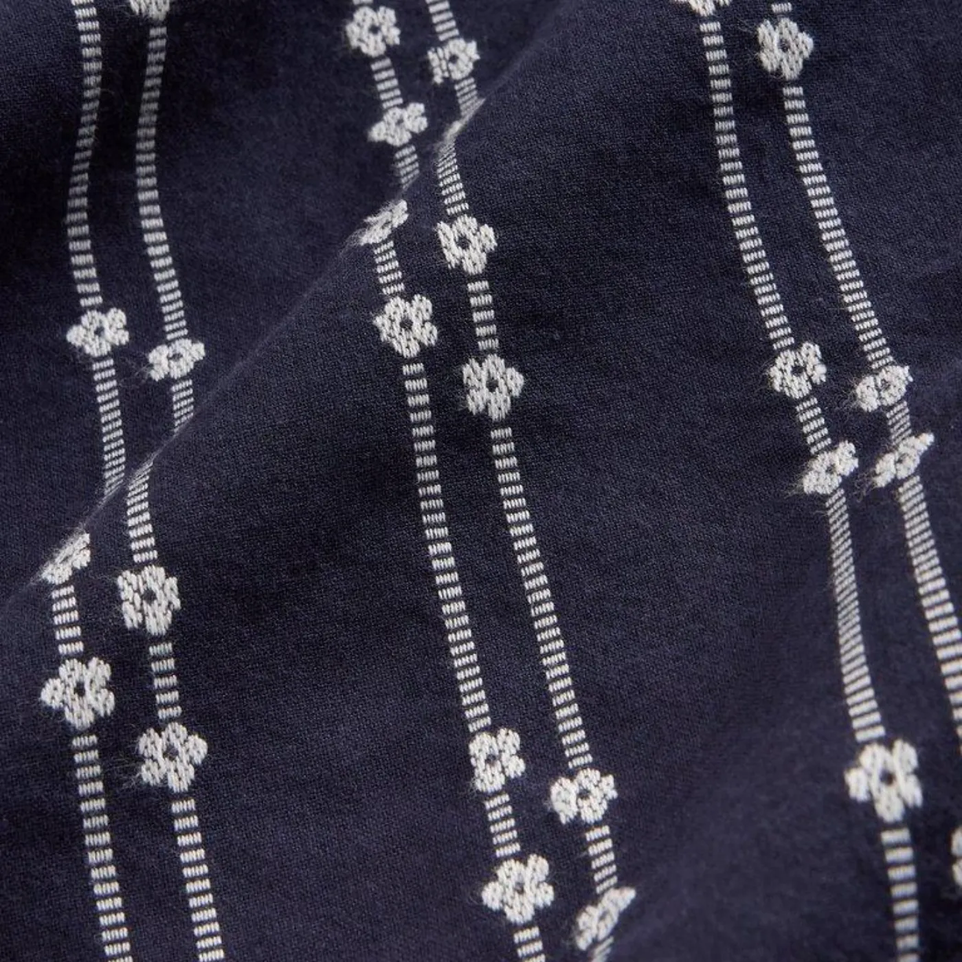 White Stuff Rae Navy Multi Cotton Top
