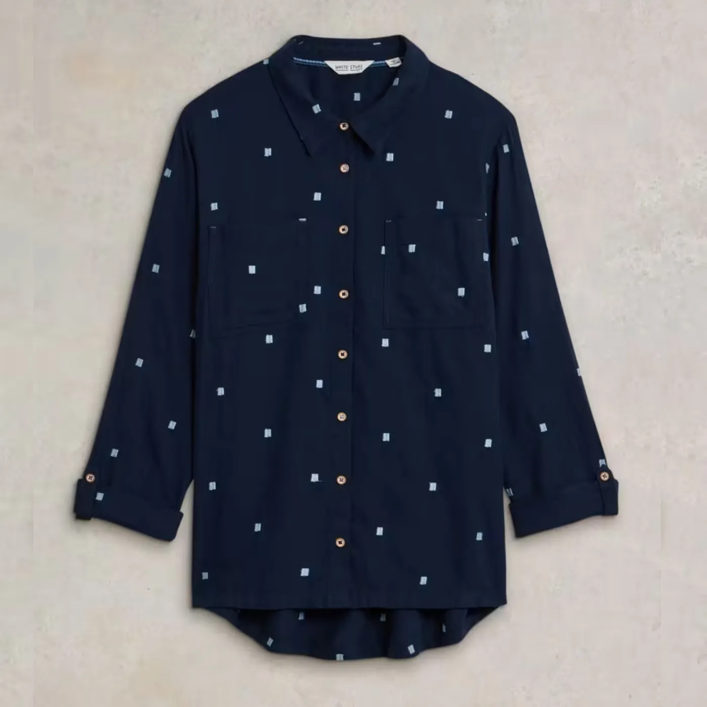 White Stuff Sophie Organic Cotton Shirt | Dark Navy
