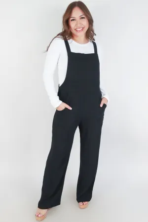 WIDE LEG LINEN OVERALLS