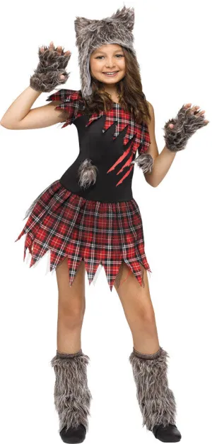 Wild Wolfie Chilld 8-10 Child Girls Costume
