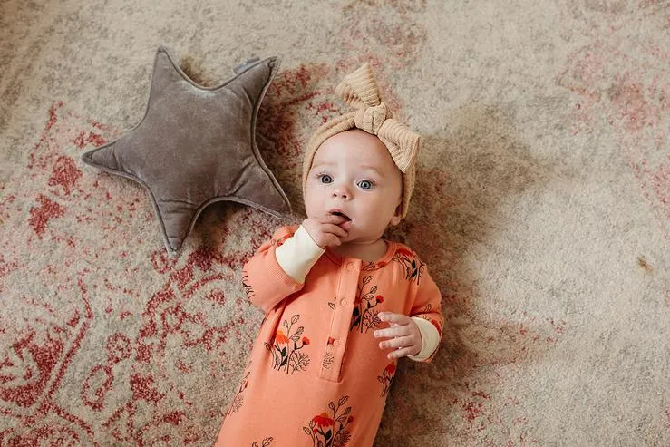 WILDFLOWER RIB LONG SLEEVE ROMPER