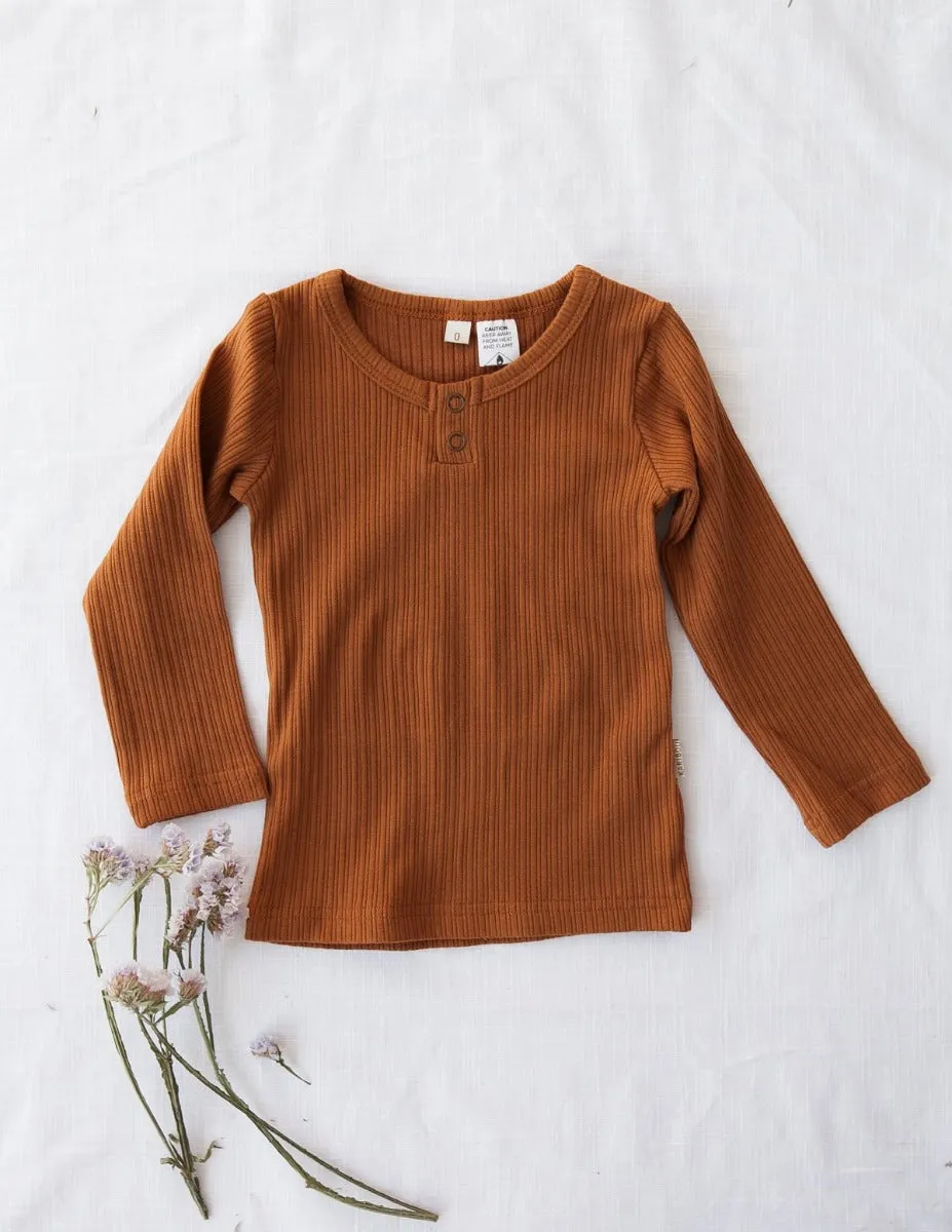 Willow Long Sleeve Top - Antique Gold