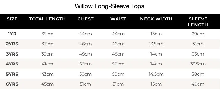 Willow Long Sleeve Top - Storybook Red