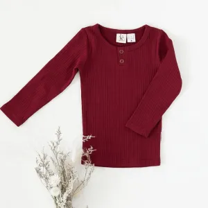 Willow Long Sleeve Top - Storybook Red