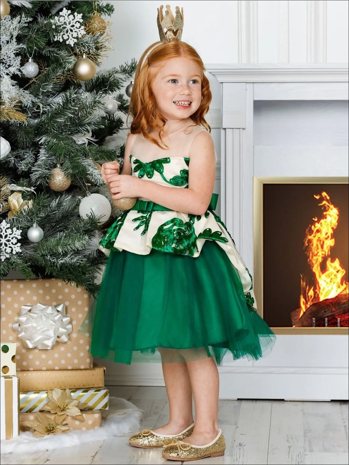 Winter-ful Peplum Holiday Dress