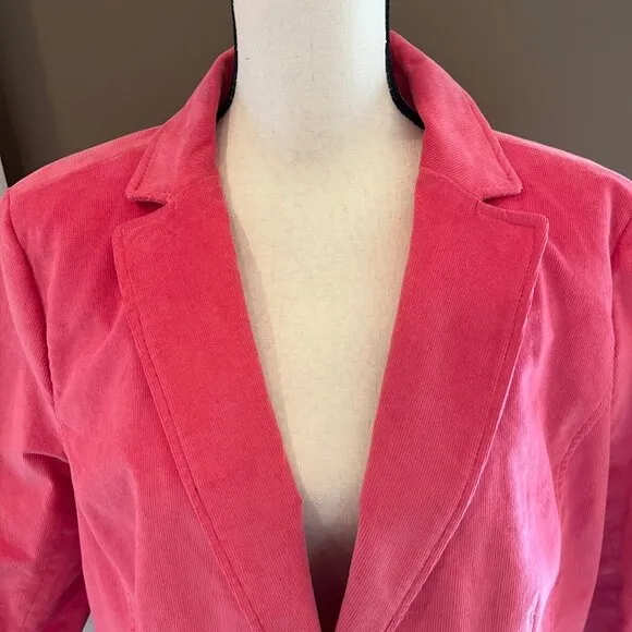 Woman's Talbot's Pink Corduroy Blazer, Perfect for spring or summer time, Size 1