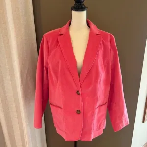 Woman's Talbot's Pink Corduroy Blazer, Perfect for spring or summer time, Size 1