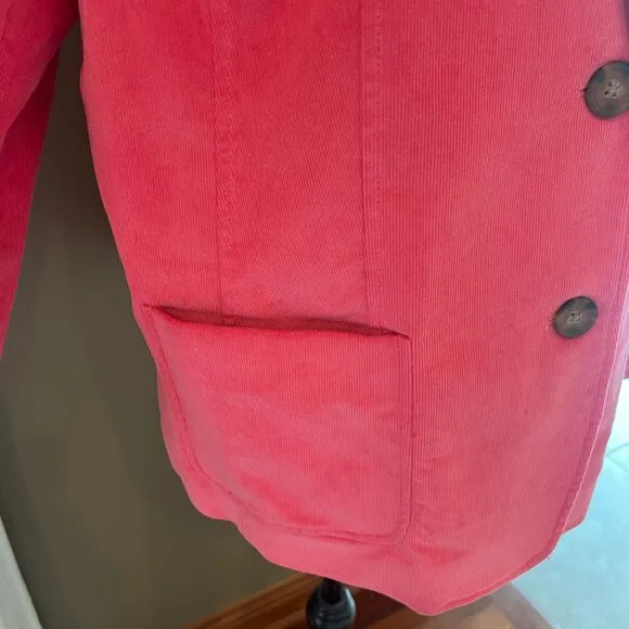 Woman's Talbot's Pink Corduroy Blazer, Perfect for spring or summer time, Size 1