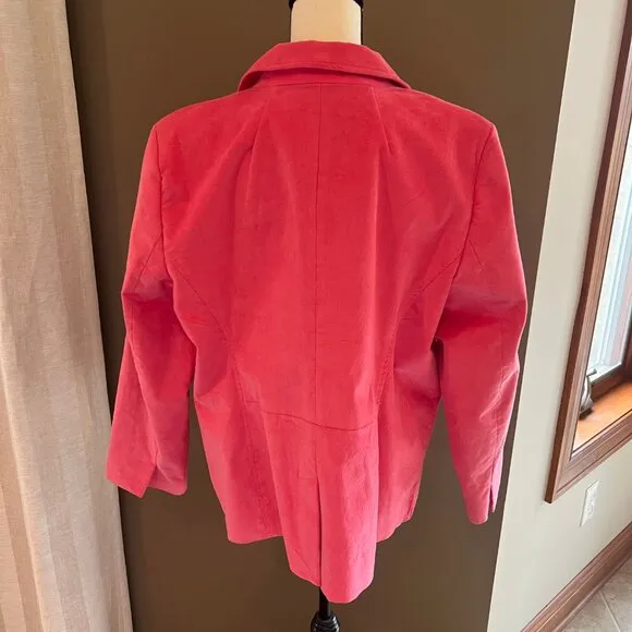 Woman's Talbot's Pink Corduroy Blazer, Perfect for spring or summer time, Size 1