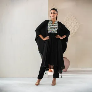 Women Black Printed Kaftan