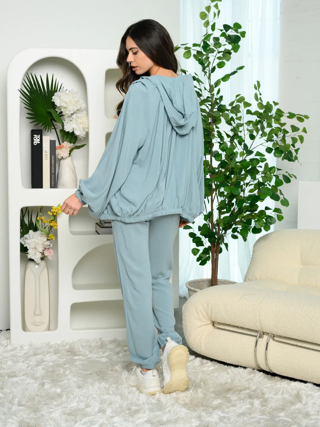 WOMEN'S 2PC. JACKET & PANTS LOUNGE WEAR SET