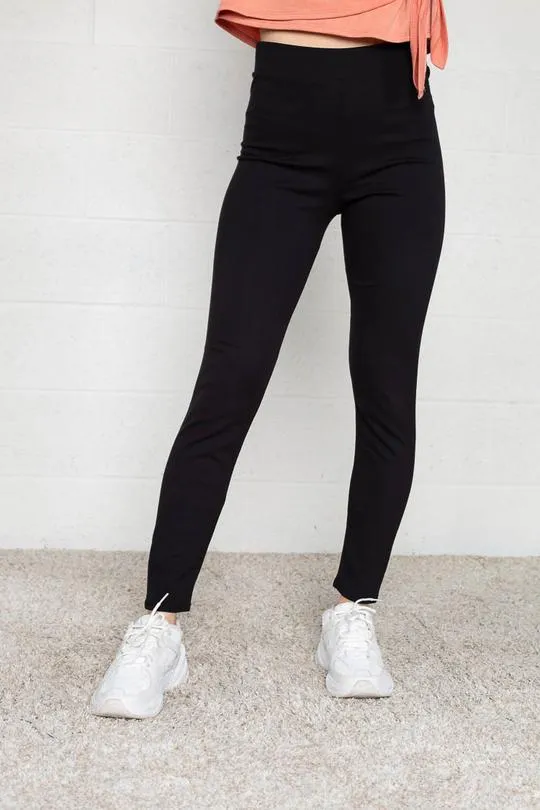 Women's Black Plus size Maternity & Post Natal Slim Pant