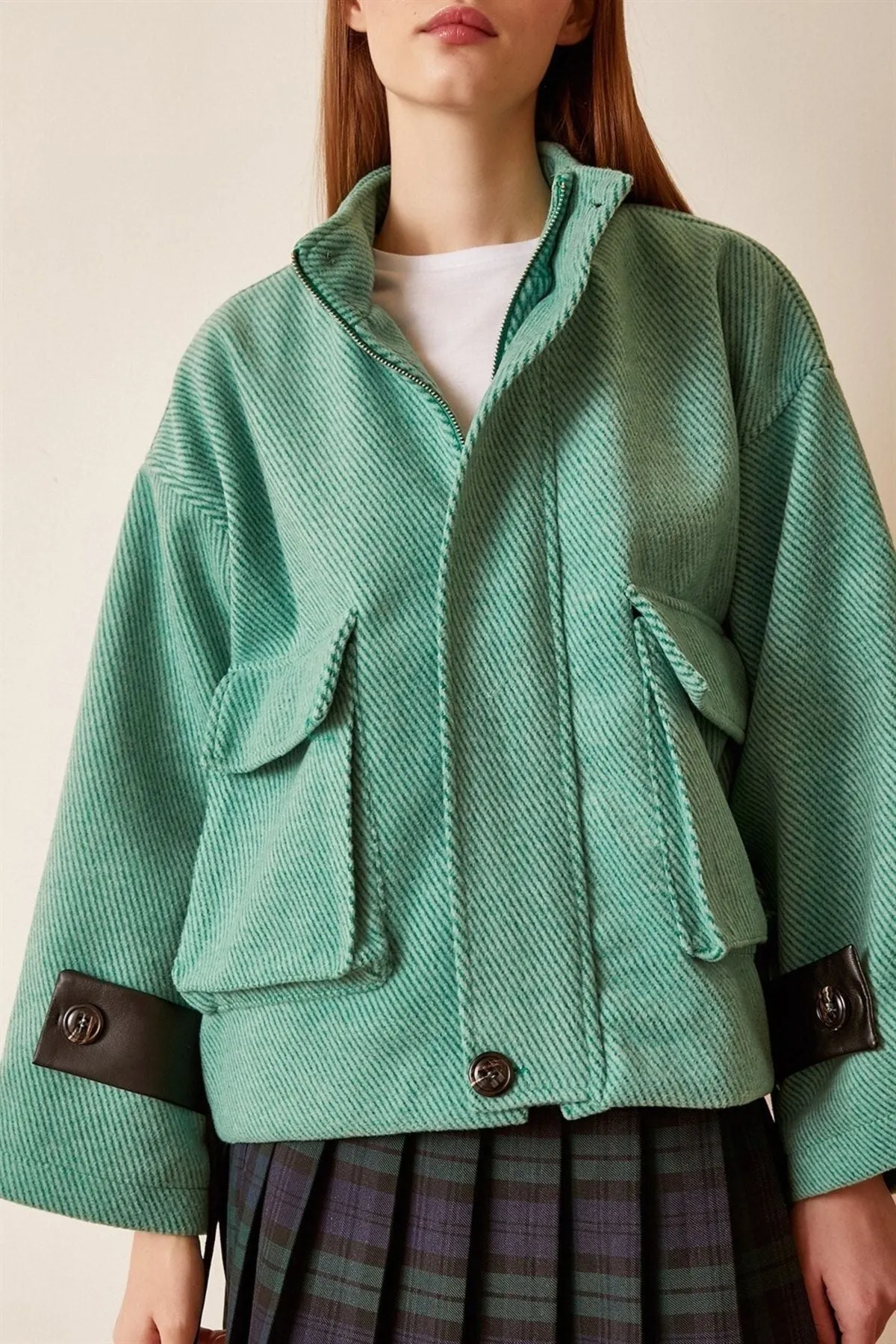 Women's Lace-up Crop Jacket