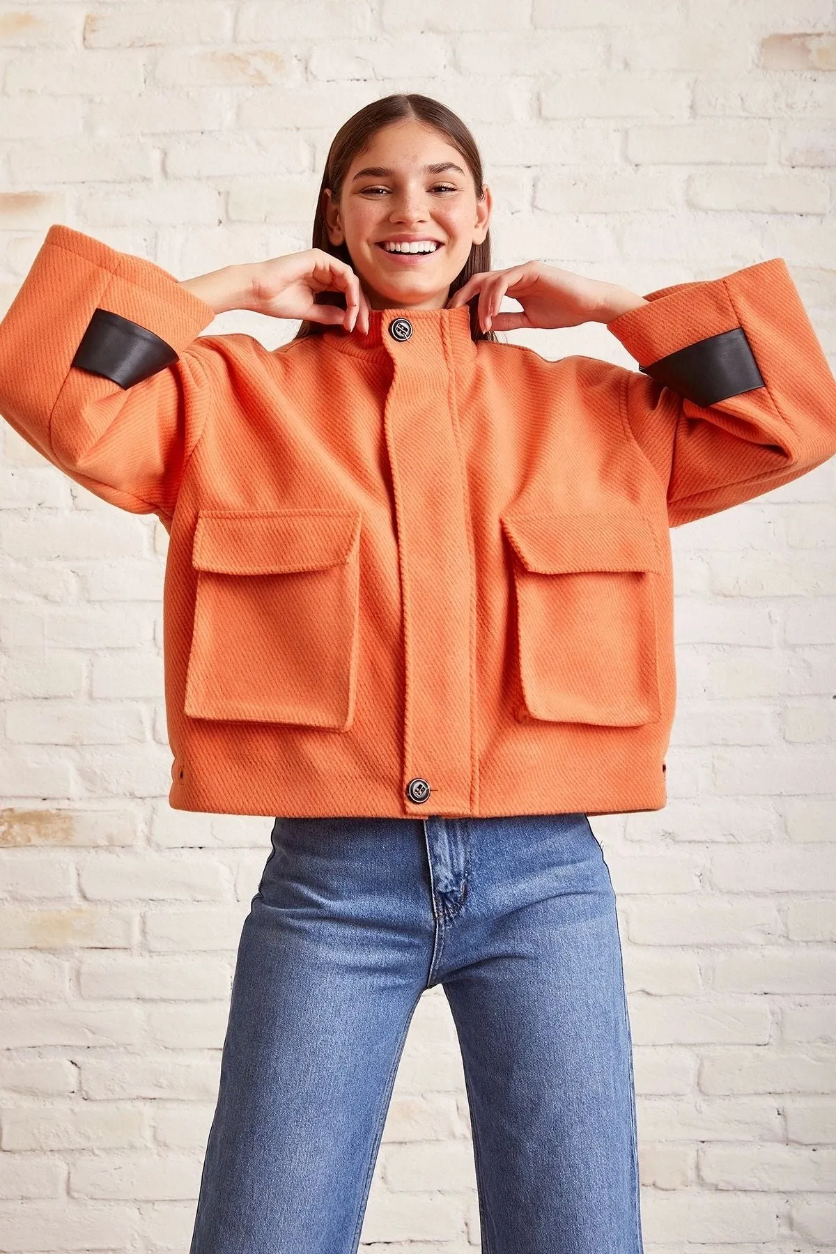 Women's Lace-up Crop Jacket