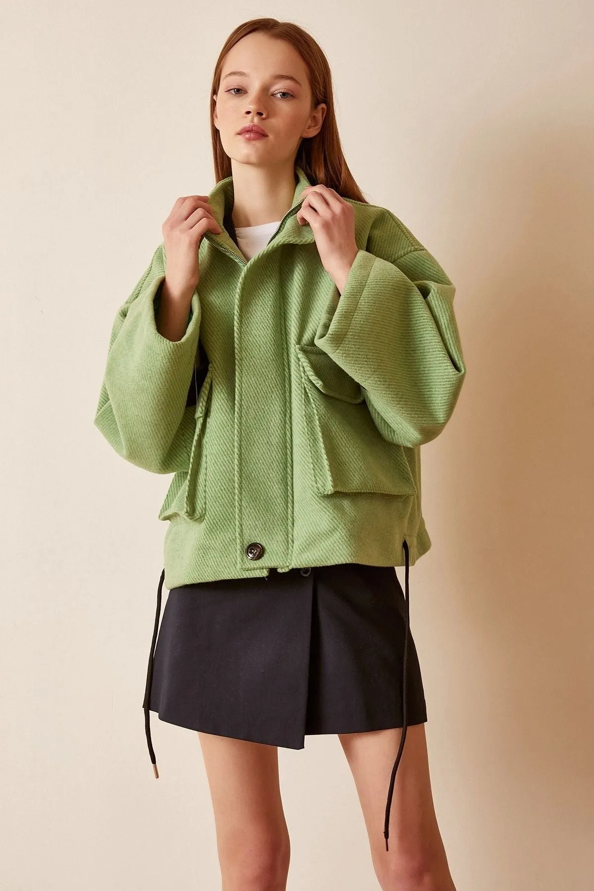 Women's Lace-up Crop Jacket
