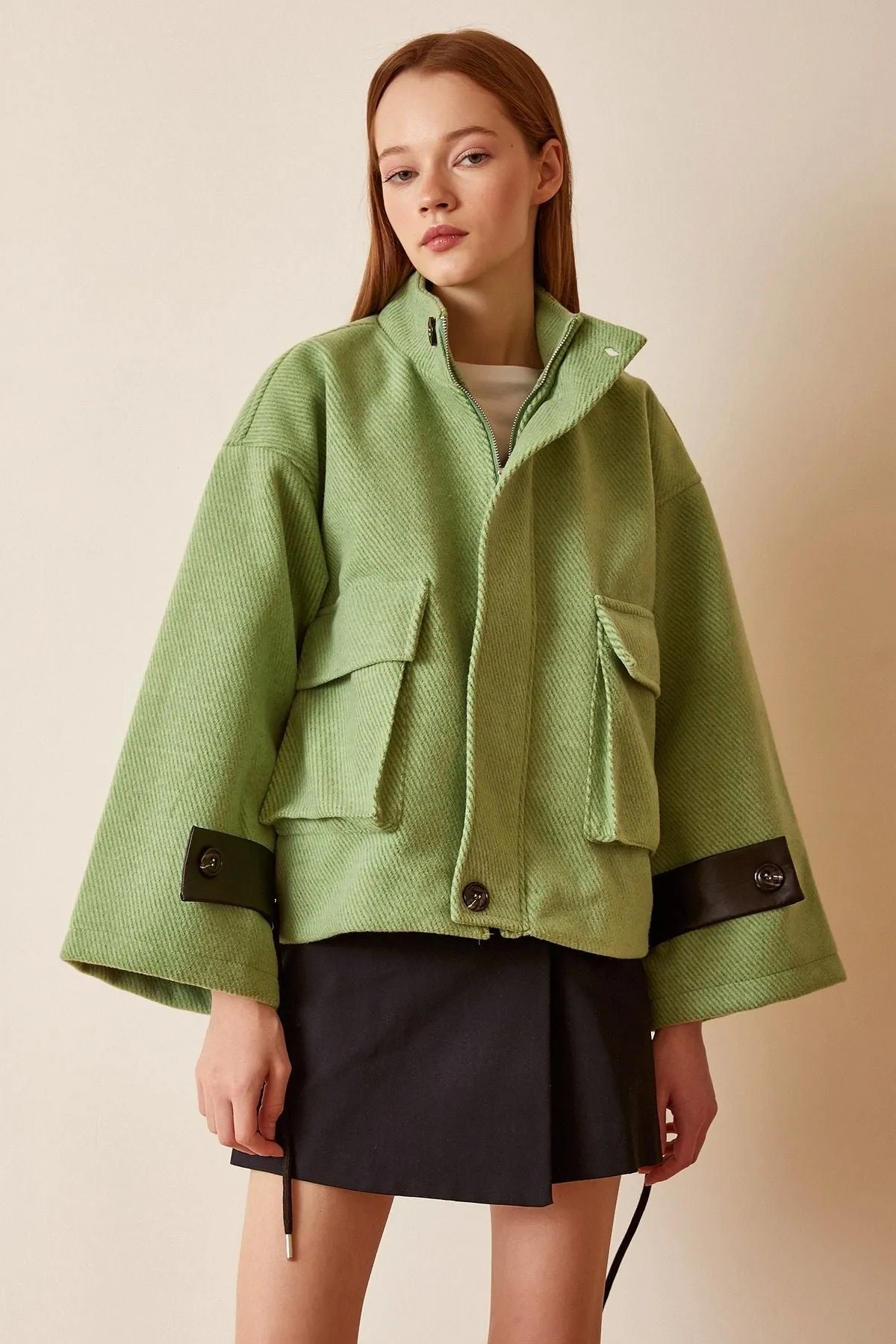 Women's Lace-up Crop Jacket