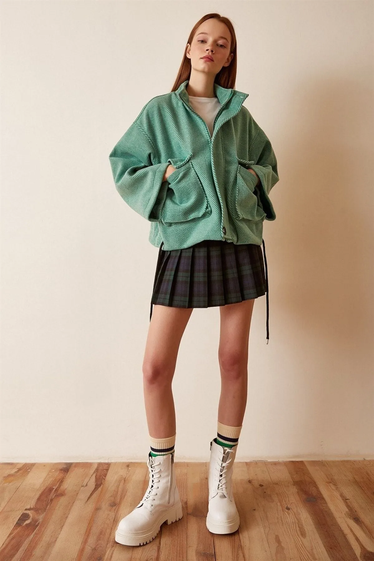 Women's Lace-up Crop Jacket