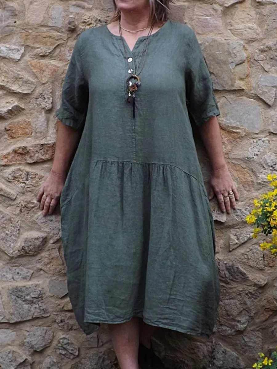 Women's Pocket Cotton Dress