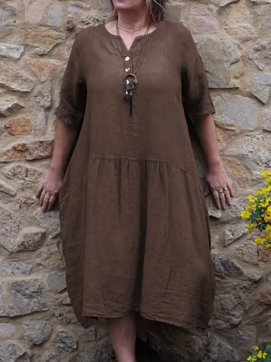 Women's Pocket Cotton Dress
