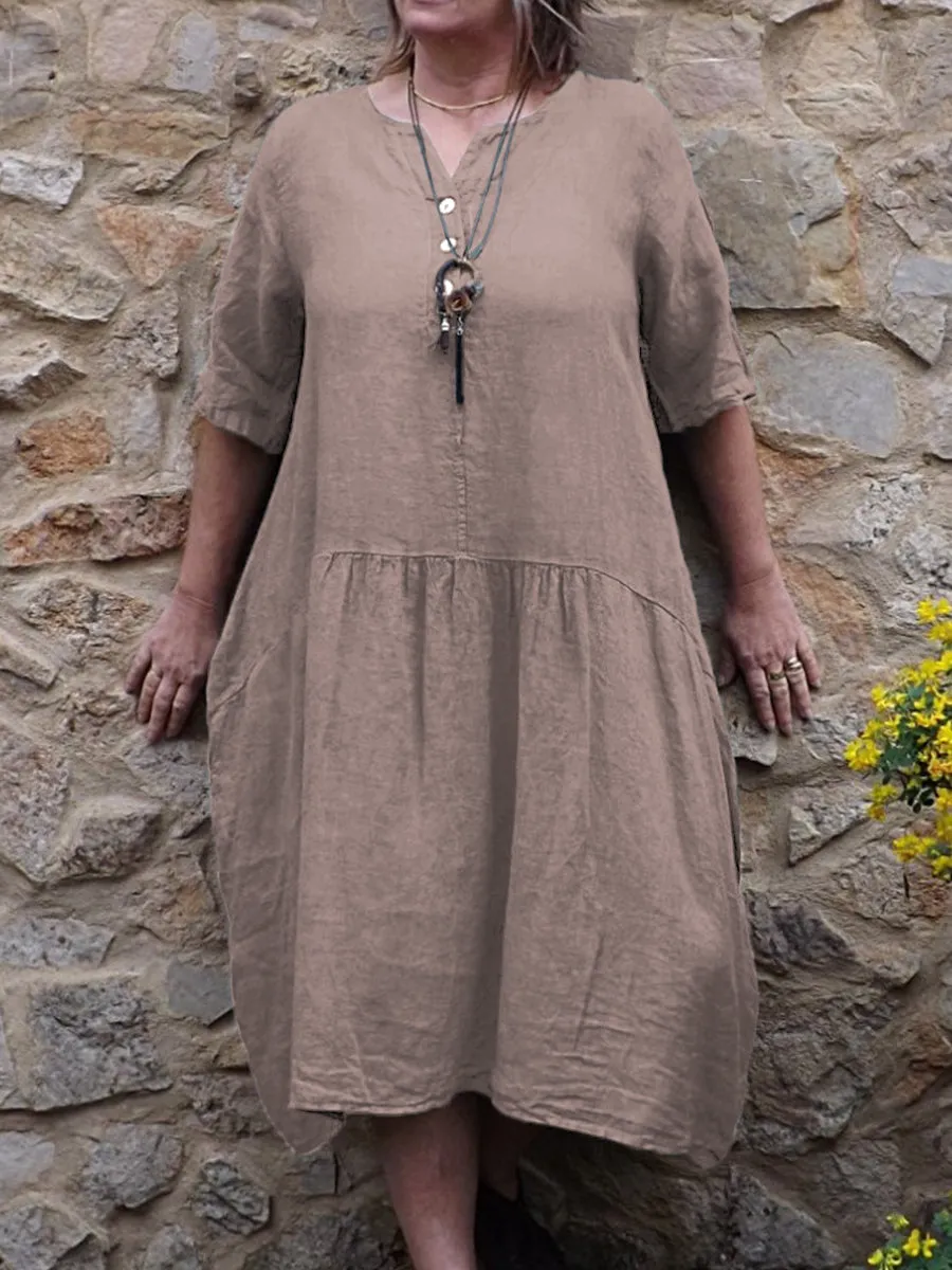 Women's Pocket Cotton Dress