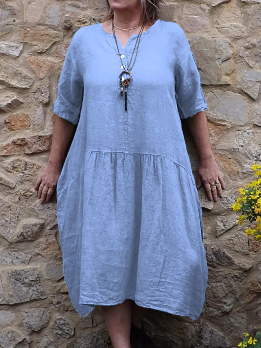 Women's Pocket Cotton Dress